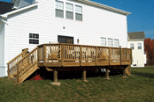 New Wood Deck installed by Clinton Fence Company in Southern Maryland