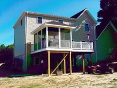 Freshly installed porch in Long beach