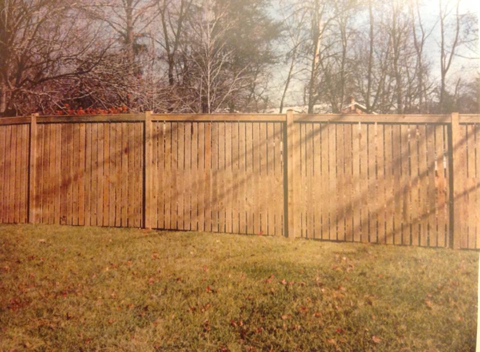 wood privacy fence in Calvert County