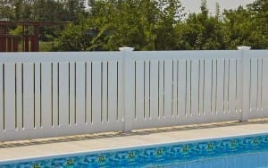 vinyl fence installed for pool in Benedict