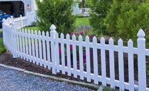 white picket fence in Lusby Md.