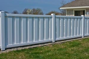 white vinyl shadow box fence in maryland
