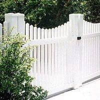 Longevity Classic Scalloped Picket Fence installed by Clinton Fence in Southern Maryland.